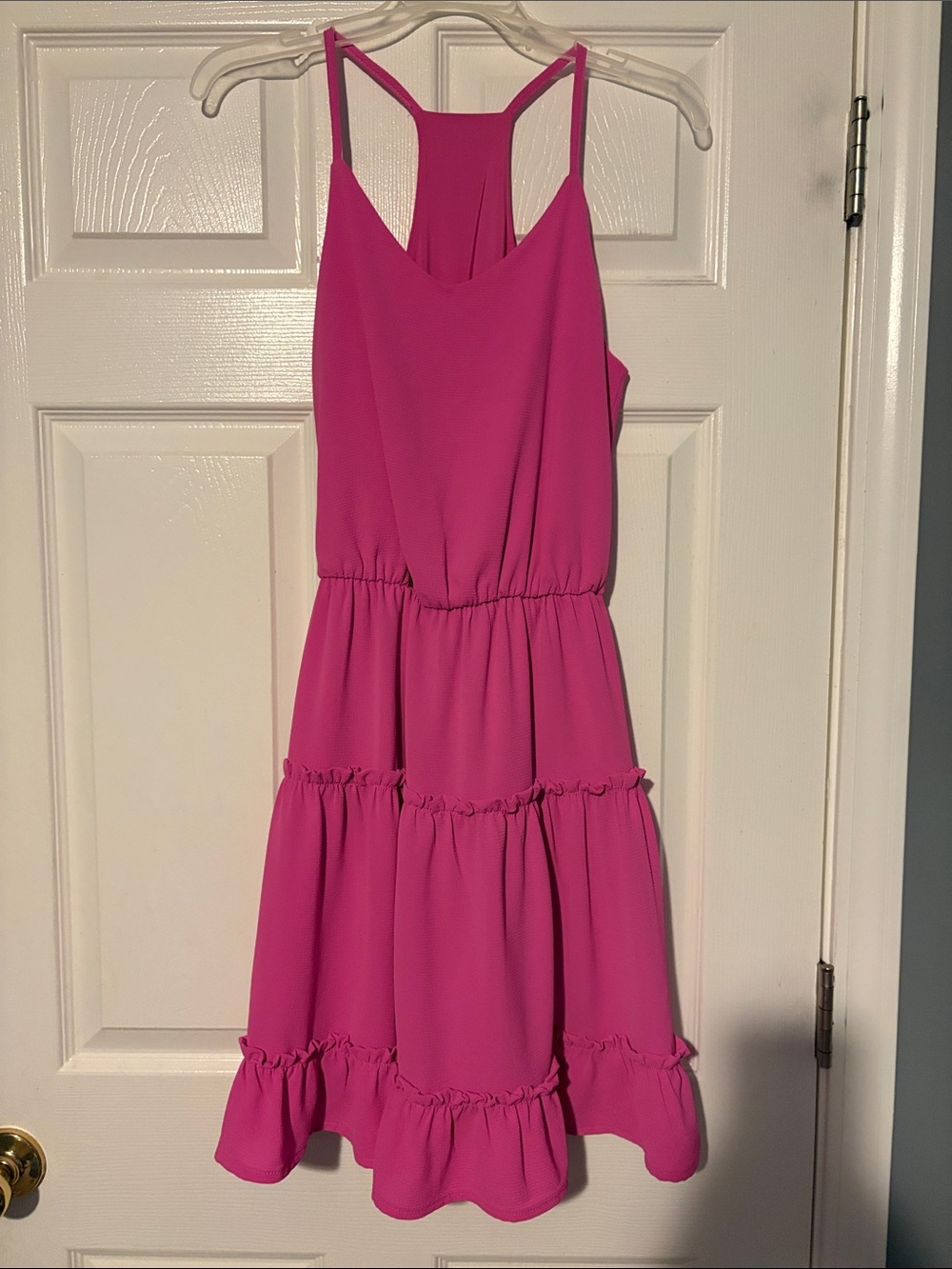 Bright Fuchsia Tiered Summer Dress